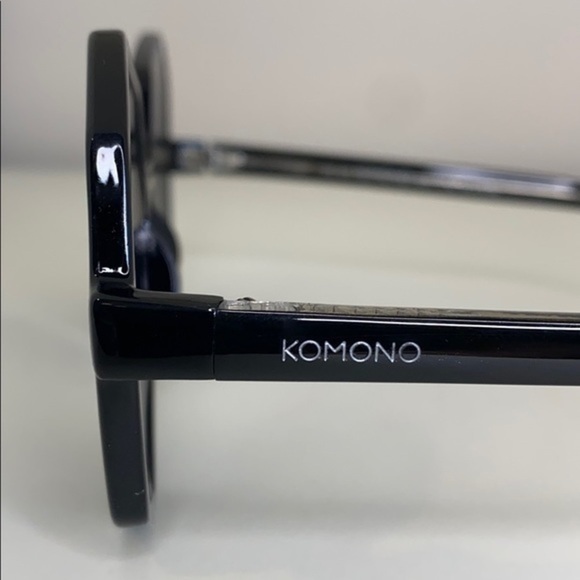 NEW Komono Sunglasses Bonnie Black Transparent Geometric UV 400 - Picture 12 of 14